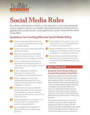 ePolicy Fact Sheet Social Media Rules